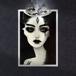 Gothic Harlequin Poster<br><div class="desc">Donkere, gotische vrouw portret met een kunstdeco-gevoel.</div>