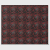 Gothic Hart Bloederig Vlees Monogram Cadeaupapier (Vlak)