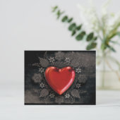 gothic hart liefde briefkaart (Staand voorkant)