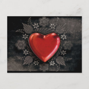 gothic hart liefde briefkaart