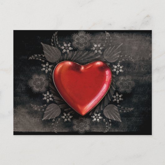 gothic hart liefde briefkaart (Voorkant)