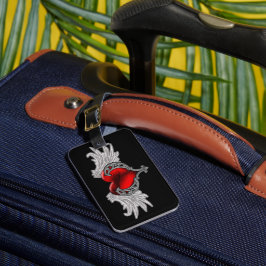 Gothic hart met Angel Wings Bagagelabel