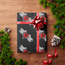 Gothic hart met Angel Wings Cadeaupapier