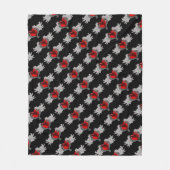 Gothic hart met Angel Wings Fleece Blanket Deken (Voorkant)