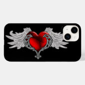 Gothic hart met Angel Wings iPhone 6 Hoesje (Achterkant (horizontaal))