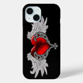 Gothic hart met Angel Wings iPhone 7 Hoesje (Achterkant)