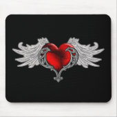 Gothic hart met Angel Wings Muismat (Voorkant)