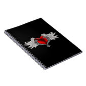 Gothic hart met Angel Wings Notitieboek (Rechterzijde)