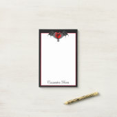 Gothic hart met bakboord post-it® notes (Op bureau)