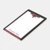 Gothic hart met bakboord post-it® notes (Schuin)