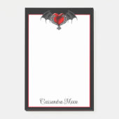 Gothic hart met bakboord post-it® notes (Voorkant)