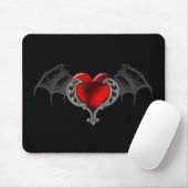 Gothic hart met Bat Wings Mousepad Muismat (Met muis)
