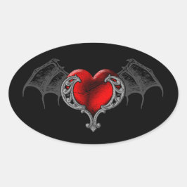 Gothic hart met Sticker van bakboord