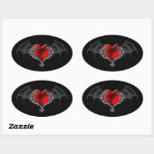 Gothic hart met Sticker van bakboord (Vel)