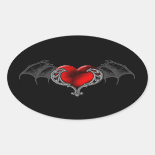 Gothic hart met Sticker van bakboord