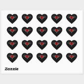 Gothic hart met Sticker van bakboord (Vel)