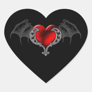 Gothic hart met Sticker van bakboord