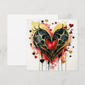Gothic Hart Notitiekaart (Voorkant / Achterkant)