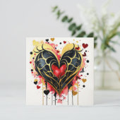 Gothic Hart Notitiekaart (Staand voorkant)