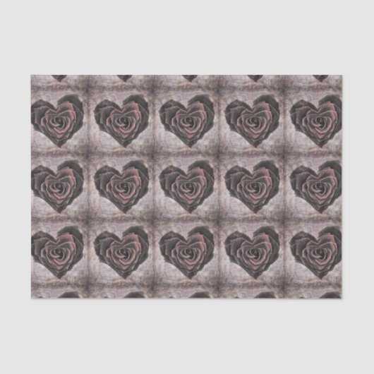 gothic hart roos weefselpapier tissuepapier (Voorkant)