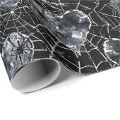 Gothic Hart Spinnenweb Cadeaupapier (Rol Hoek)