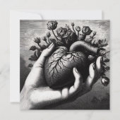  Gothic Hart Valentijn Retro Horror Kaart (Voorkant)