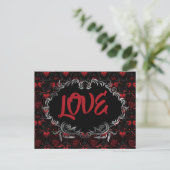 Gothic Harten LIEFDE Valentijnsdag Briefkaart (Staand voorkant)