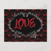 Gothic Harten LIEFDE Valentijnsdag Briefkaart (Voorkant)