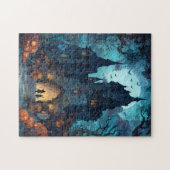 Gothic Haunted Castle Halloween Puzzel Legpuzzel (Horizontaal)