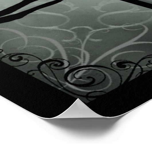 Gothic Haunted Forest - Omgekeerd Poster (Hoek)