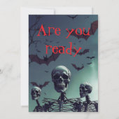 Gothic Haunted Gate Invitation | Spooky Halloween Kaart (Achterkant)