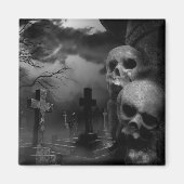 Gothic Haunted Graveyard, Skulls Tomb Magneet (Voorkant)