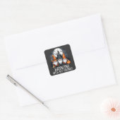 Gothic Haunted Halloween Gnome Trio  Castle Vierkante Sticker (Envelop)