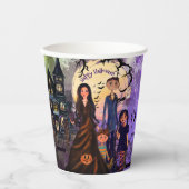 Gothic Haunted House Halloween Party Papieren beke Papieren Bekers (Voorkant)
