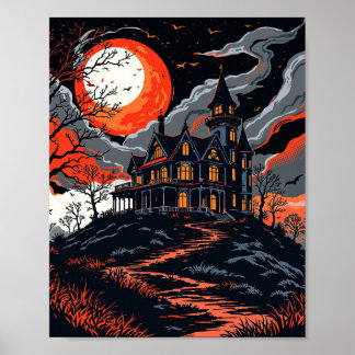 Gothic Haunted House Poster