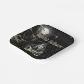 Gothic Haunted House Witch Halloween Kostuumfeest Papieren Bordje (Gebogen)