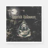 Gothic Haunted House Witch Halloween Kostuumfeest Servet (Voorkant)