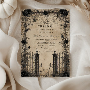 Gothic Haunted Manor Halloween Kaart