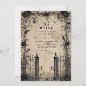 Gothic Haunted Manor Halloween Kaart (Voorkant)