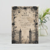 Gothic Haunted Manor Halloween Kaart (Staand voorkant)