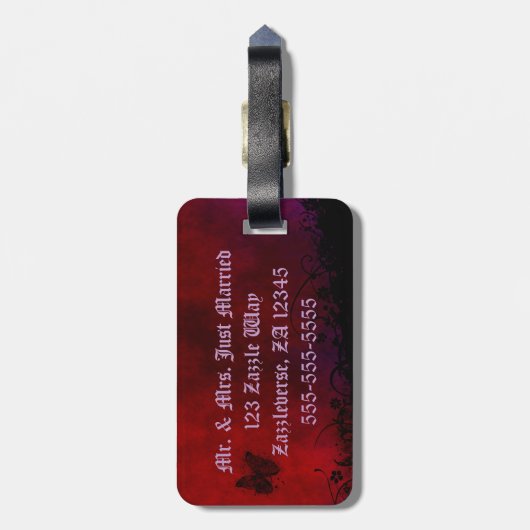 Gothic Heart Bagagelabel (Achterkant verticaal)