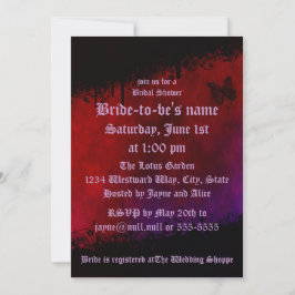 Gothic Heart Bridal Shower Invitation Kaart