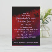 Gothic Heart Bridal Shower Invitation Kaart (Staand voorkant)
