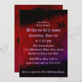 Gothic Heart Bridal Shower Invitation Kaart (Voorkant / Achterkant)