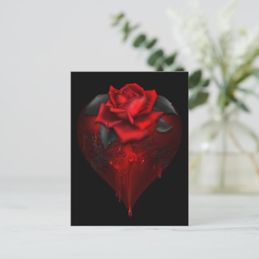 Gothic Heart Briefkaart (Staand voorkant)
