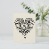  Gothic Heart Briefkaart (Staand voorkant)