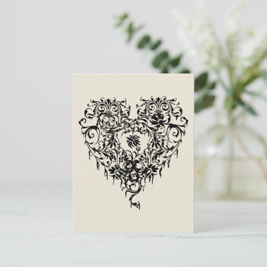  Gothic Heart Briefkaart (Staand voorkant)