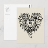  Gothic Heart Briefkaart (Voorkant / Achterkant)