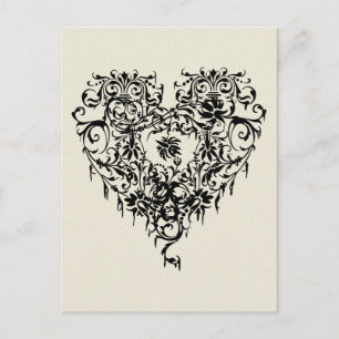  Gothic Heart Briefkaart
