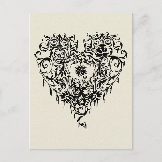  Gothic Heart Briefkaart (Voorkant)